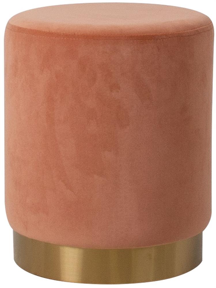 Pouf La Perla | size: Width: 35cm, Height: 42cm, Depth: 35cm | color: Coral | image: 1 | variant: 1006105