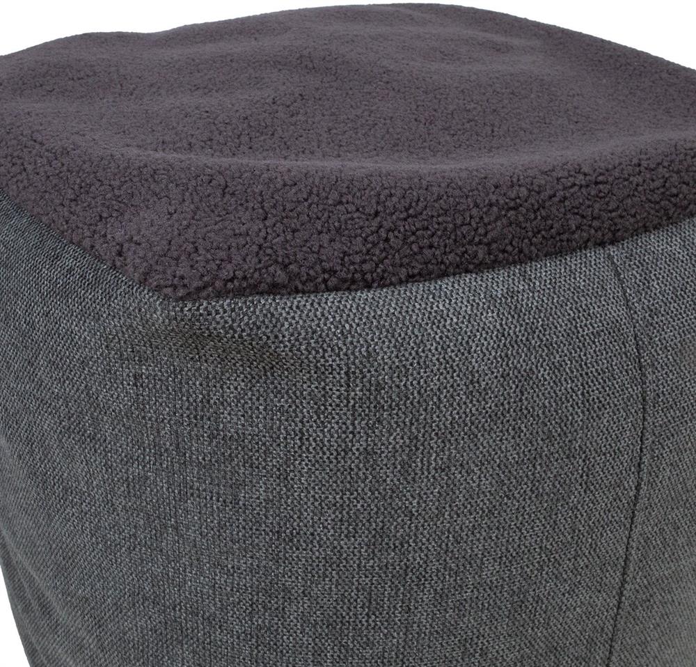 Pouf Lamb Bag | size: Width: 55cm, Height: 45cm, Depth: 55cm | color: Gray | image: 2 | variant: 1006108