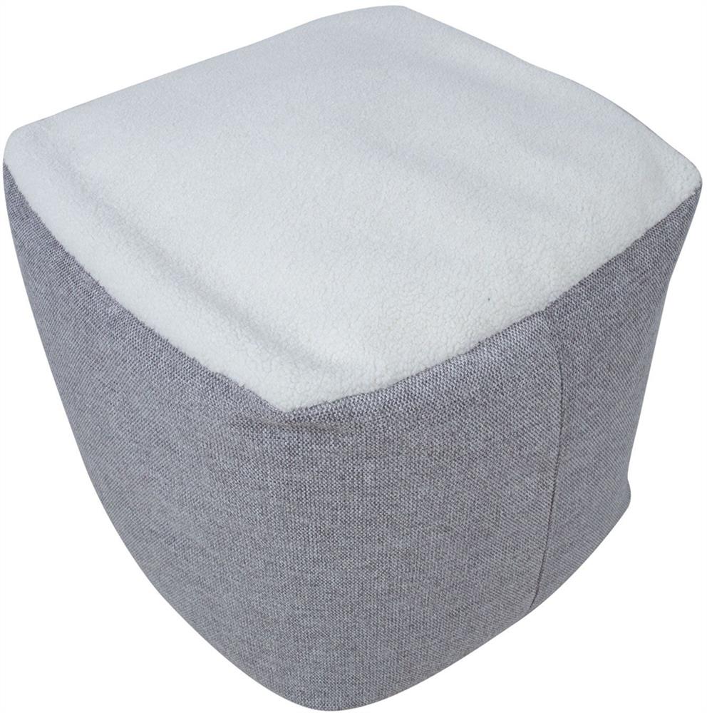 Pouf Lamb Bag | size: Width: 55cm, Height: 45cm, Depth: 55cm | color: Gray | image: 2 | variant: 1006109