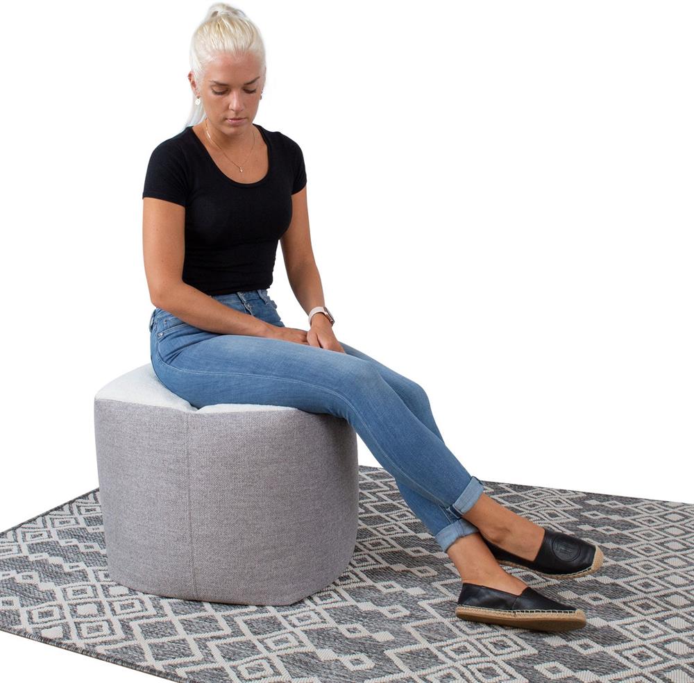 Pouf Lamb Bag | size: Width: 55cm, Height: 45cm, Depth: 55cm | color: Gray | image: 3 | variant: 1006109