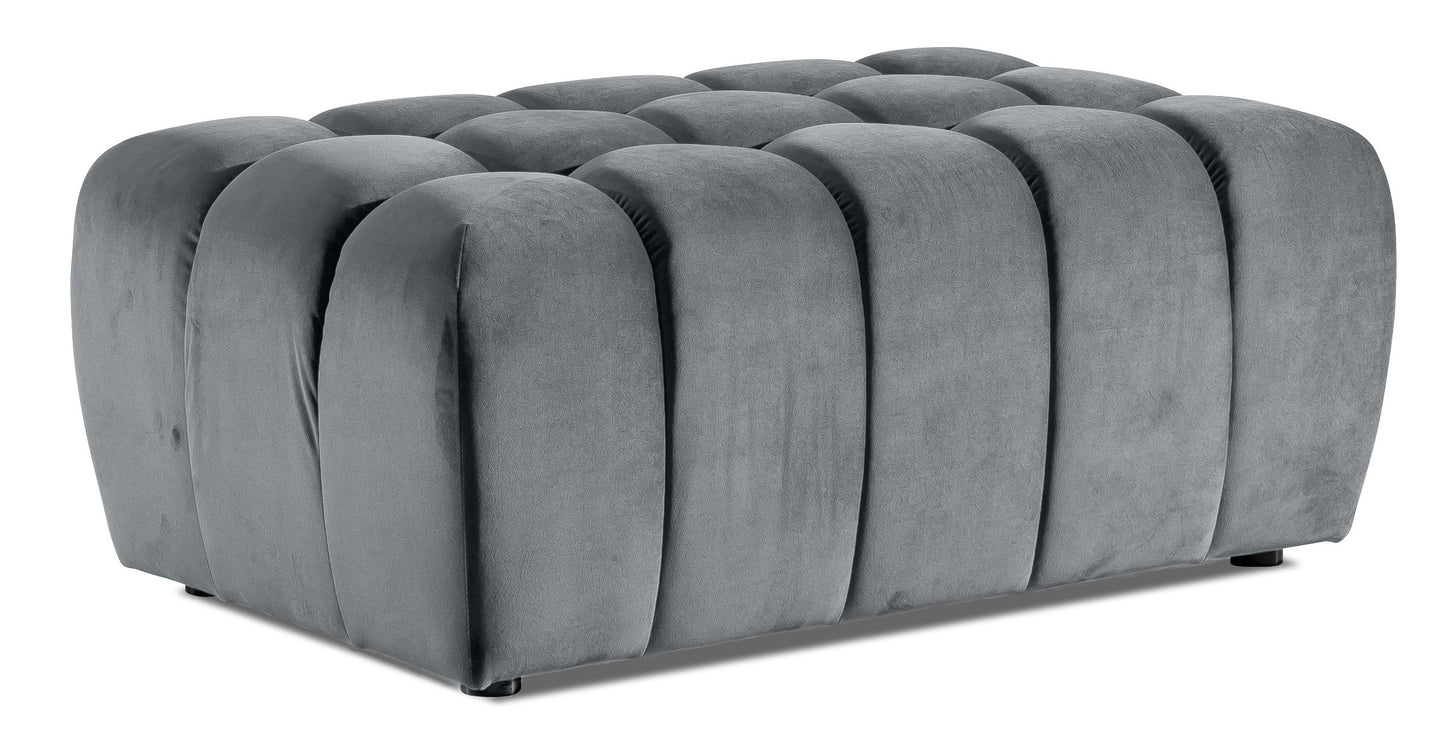 Pouf Lazaro | size: Width: 102cm, Height: 40cm, Depth: 64cm | color: Monolith | image: 0 | variant: 1005857