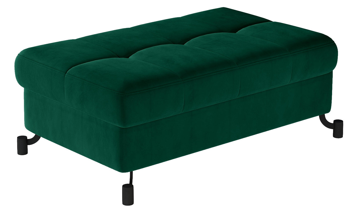 Pouf Lorelle | size: Width: 100cm, Height: 45cm, Depth: 70cm | color: Green | image: 0 | variant: 1005885