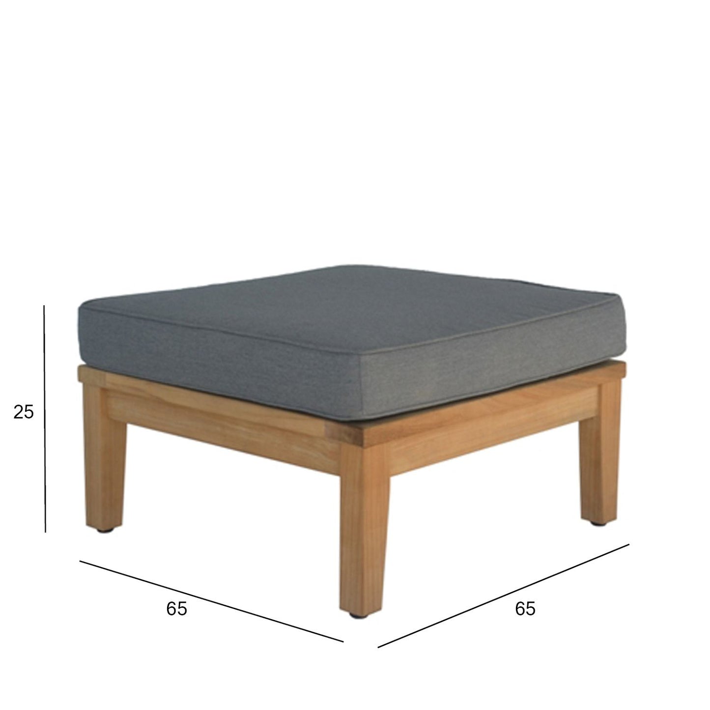 Pouf Maldive | size: Width: 65cm, Height: 25cm, Depth: 65cm | color: Beige/Grey | image: 2 | variant: 1017859