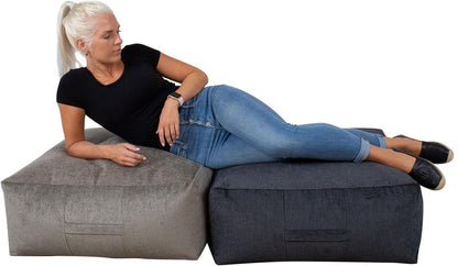 Pouf Mitsu-Mitsu 1 | size: Width: 80cm, Height: 30cm, Depth: 80cm | color: Gray | image: 4 | variant: 1006133