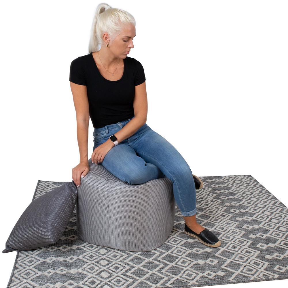 Pouf Mitsu-Mitsu | size: Width: 55cm, Height: 45cm, Depth: 55cm | color: Gray | image: 3 | variant: 1006131