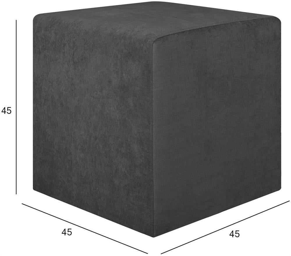 Pouf Pontllanfraith | size: Width: 45cm, Height: 45cm, Depth: 45cm | color: Gray | image: 4 | variant: 1001433