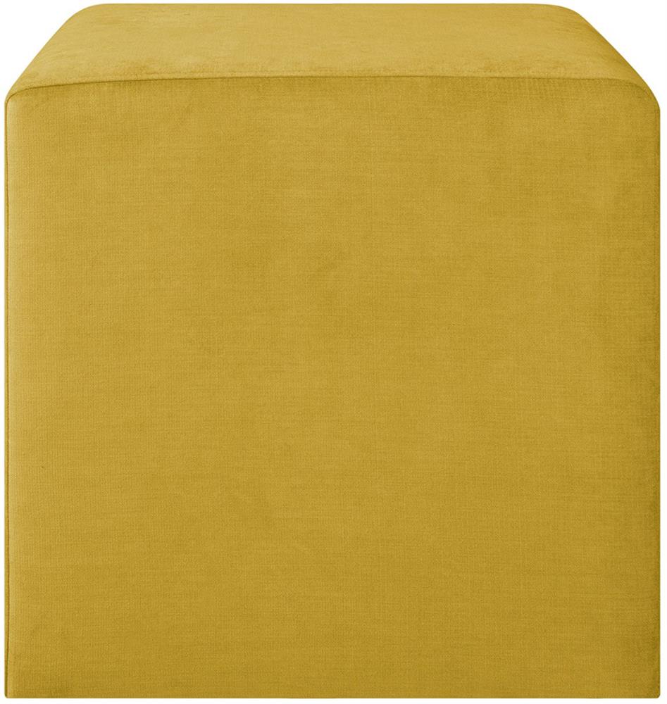 Pouf Pontllanfraith | size: Width: 45cm, Height: 45cm, Depth: 45cm | color: Yellow | image: 2 | variant: 1001429