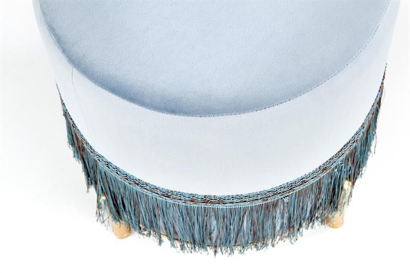 Pouf West Bristol | size: Width: 39cm, Height: 39cm, Depth: 39cm, Diameter: 39cm | color: Blue | image: 2 | variant: 1007060