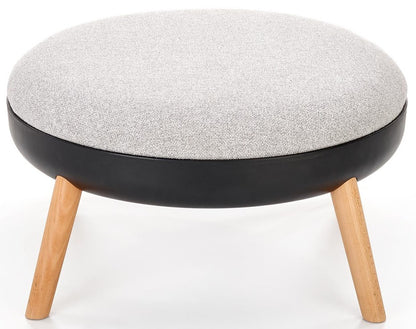 Pouf West Gothenburg | size: Width: 68cm, Height: 37cm, Depth: 68cm | color: Black/Grey | image: 1 | variant: 1007478