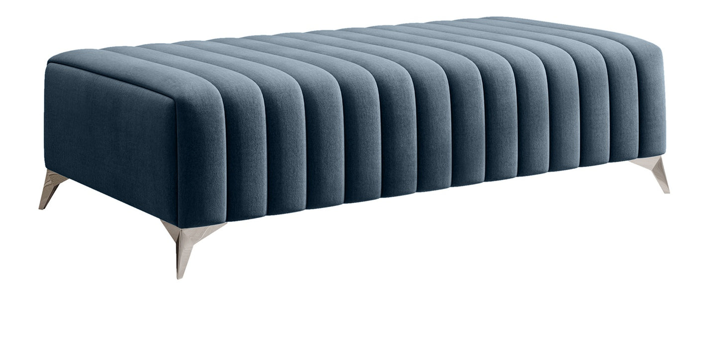 Pouf West London | size: Width: 132cm, Height: 36cm, Depth: 64cm | color: Monolith | image: 0 | variant: 1010345