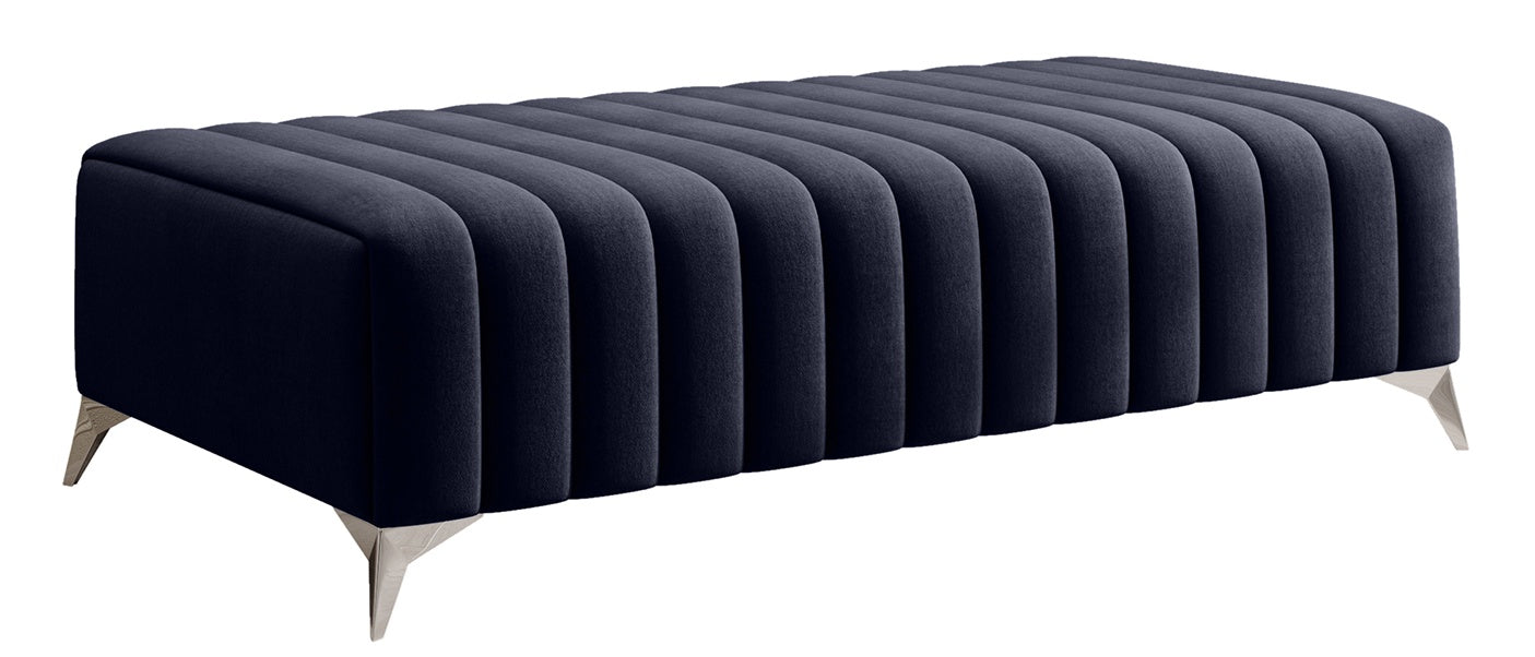 Pouf West London | size: Width: 132cm, Height: 36cm, Depth: 64cm | color: Monolith | image: 0 | variant: 1010346