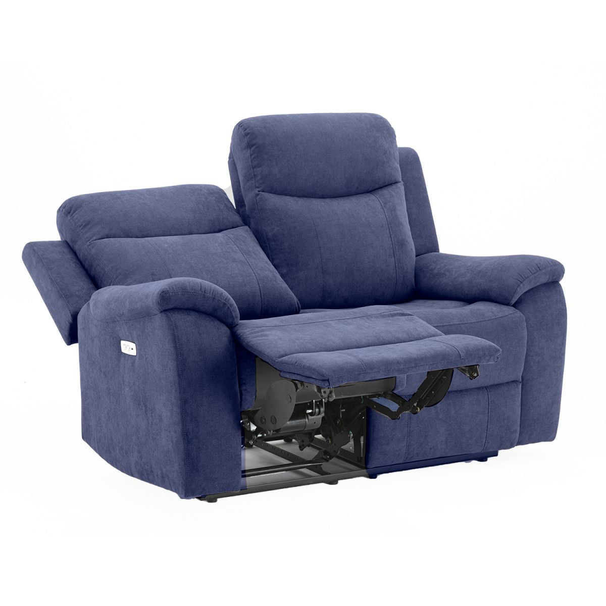Recliner - Sofa Milo | size: Width: 155cm, Height: 103cm, Depth: 96cm | color: Blue | image: 4 | variant: 1000263