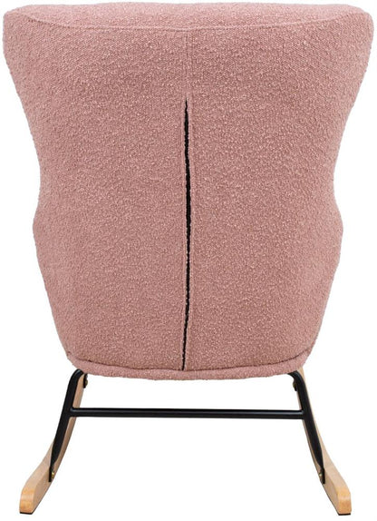 Rocking Chair Romy | size: Width: 69cm, Height: 96cm, Depth: 80cm | color: Pink | image: 4 | variant: 1005730