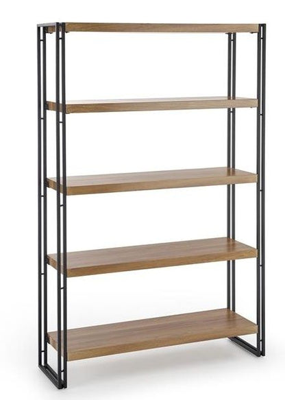 Shelf Bolivar 1 | size: Width: 100cm, Height: 155cm, Depth: 30cm | color: Black/Oak | image: 0 | variant: 1010888