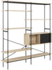Shelf Loughborough | size: Width: 172cm, Height: 181cm, Depth: 27cm | color: Black/Oak | image: 1 | variant: 1000313