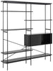 Shelf Loughborough | size: Width: 172cm, Height: 188cm, Depth: 27cm | color: Black | image: 1 | variant: 1000312