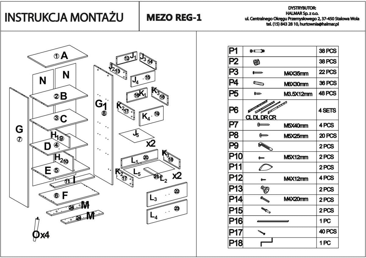 Shelf Mezo | size: Width: 60cm, Height: 180cm, Depth: 29cm | color: Multicolored | image: 2 | variant: 1010899