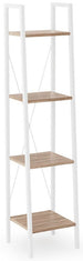 Shelf Reg 1 | size: Width: 32cm, Height: 148cm, Depth: 34cm | color: White/Oak | image: 1 | variant: 1002033