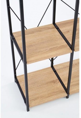 Shelf Reg19 | size: Width: 90cm, Height: 190cm, Depth: 30cm | color: Black/Oak | image: 3 | variant: 1012136