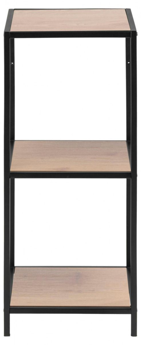 Shelf Seaford 11 | size: Width: 35cm, Height: 82.5cm, Depth: 37cm | color: Black/Oak | image: 1 | variant: 1012132