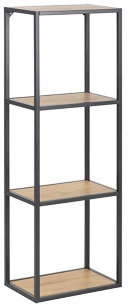 Shelf Seaford 19 | size: Width: 37cm, Height: 108cm | color: Black/Oak | image: 1 | variant: 1017700