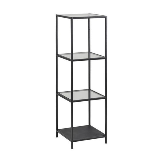 Shelf Seaford 9 | size: Width: 37cm, Height: 119.5cm, Depth: 35cm | color: Black | image: 1 | variant: 1011711