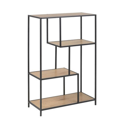Shelf Seaford | size: Width: 77cm, Height: 114cm, Depth: 35cm | color: Black | image: 1 | variant: 1000402