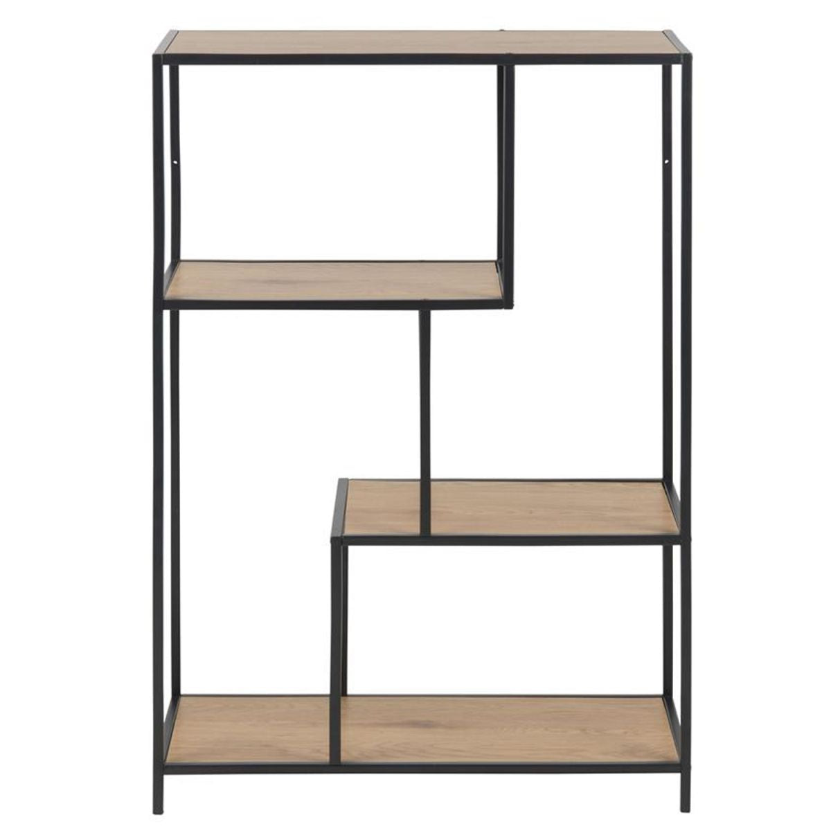 Shelf Seaford | size: Width: 77cm, Height: 114cm, Depth: 35cm | color: Black | image: 2 | variant: 1000402