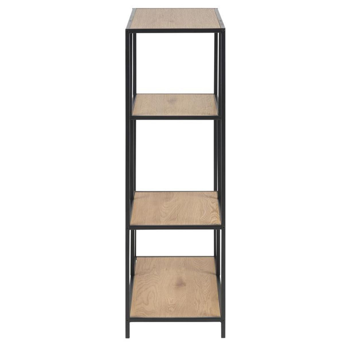 Shelf Seaford | size: Width: 77cm, Height: 114cm, Depth: 35cm | color: Black | image: 3 | variant: 1000402
