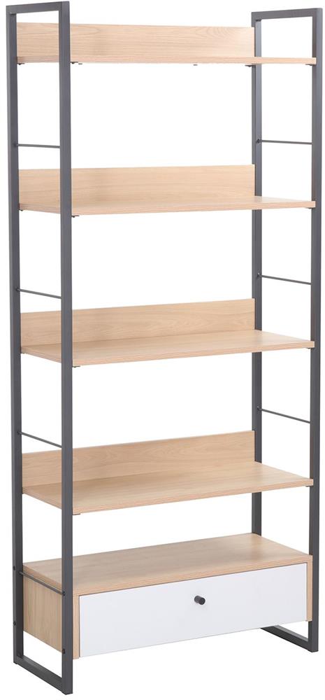 Shelf Study 4 | size: Width: 70cm, Height: 159cm, Depth: 30cm | color: Black/Oak | image: 1 | variant: 1016972