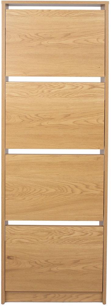 Shoe Cabinet Aalborg 2 | size: Length: 18cm, Width: 49cm, Height: 160cm | color: Oak | image: 4 | variant: 1016714