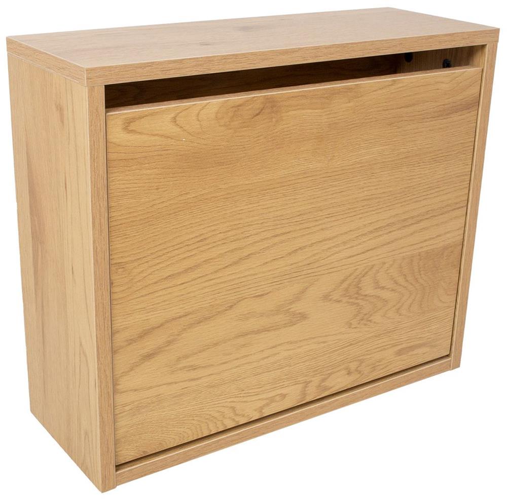 Shoe Cabinet Aalborg 3 | size: Length: 18cm, Width: 49cm, Height: 41.5cm | color: Oak | image: 1 | variant: 1016715