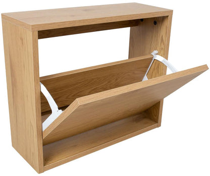 Shoe Cabinet Aalborg 3 | size: Length: 18cm, Width: 49cm, Height: 41.5cm | color: Oak | image: 2 | variant: 1016715