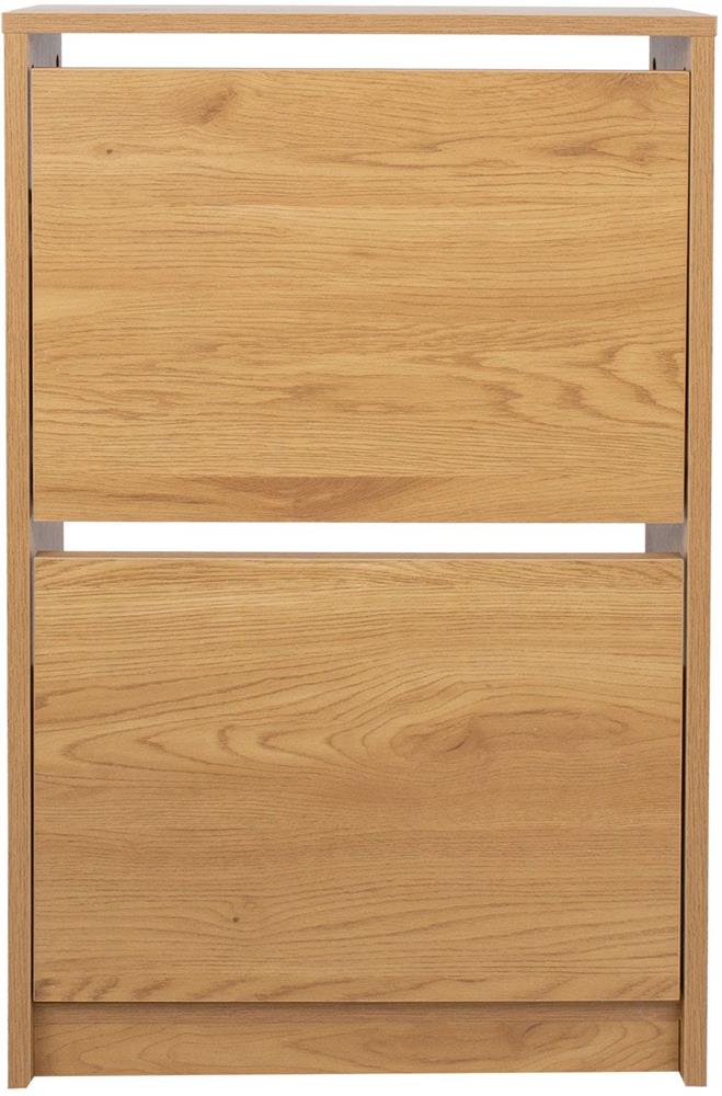 Shoe Cabinet Aalborg 4 | size: Length: 18cm, Width: 49cm, Height: 84cm | color: Oak | image: 3 | variant: 1016716