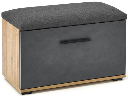 Shoe Cabinet Copenhagen | size: Length: 70cm, Width: 32cm, Height: 45cm | color: Black/Oak | image: 1 | variant: 1007548
