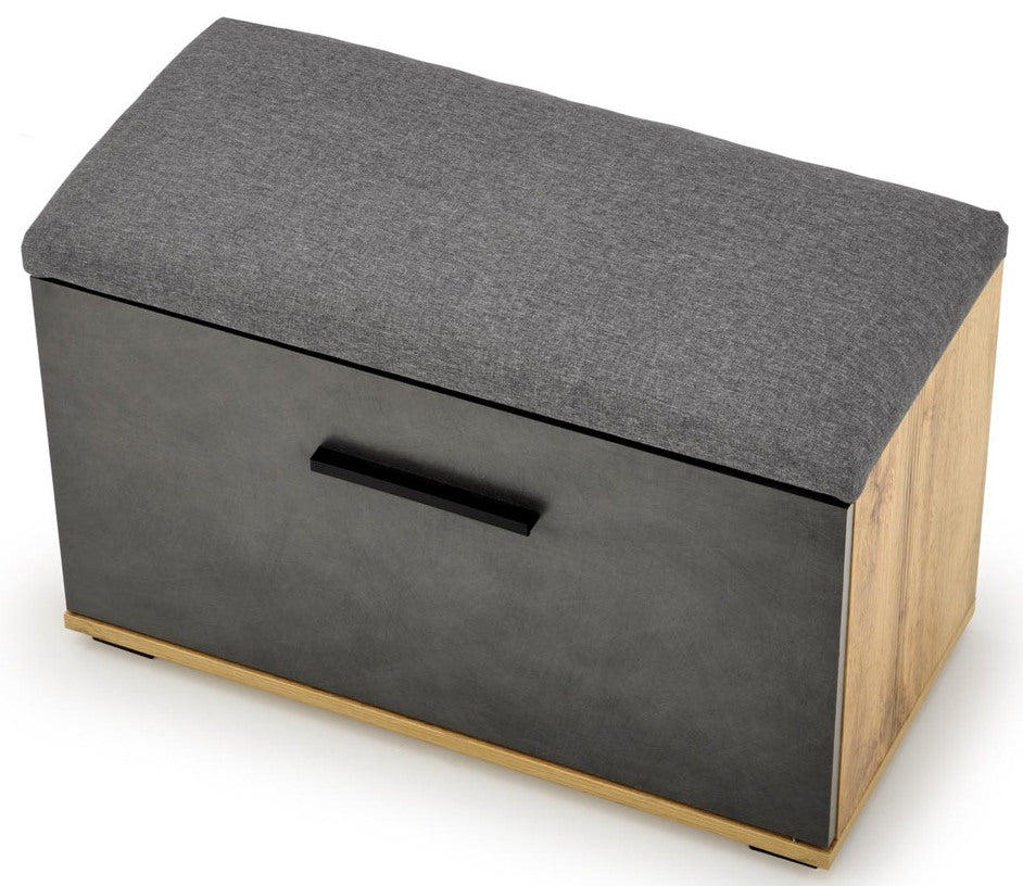 Shoe Cabinet Copenhagen | size: Length: 70cm, Width: 32cm, Height: 45cm | color: Black/Oak | image: 2 | variant: 1007548