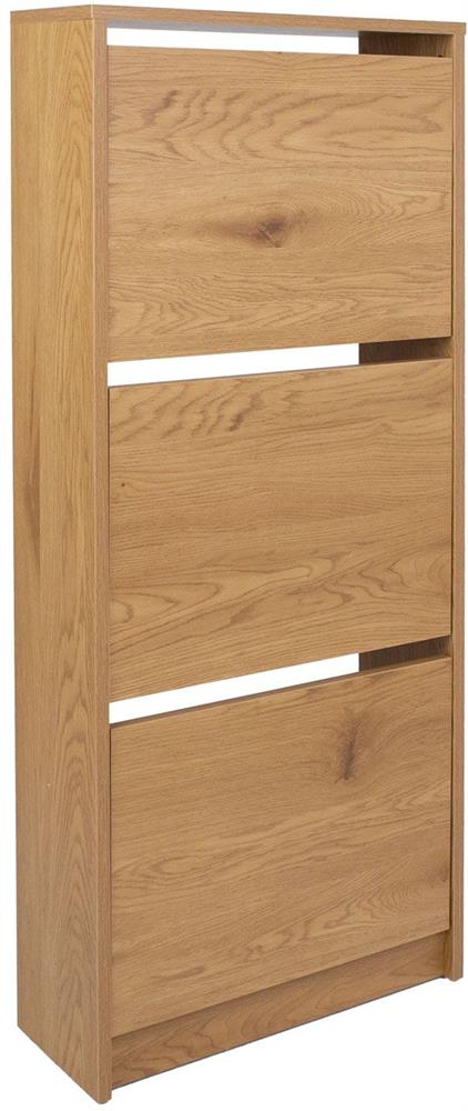 Shoe Cabinet East Rakvere | size: Length: 18cm, Width: 49cm, Height: 122cm | color: Oak | image: 1 | variant: 1005953