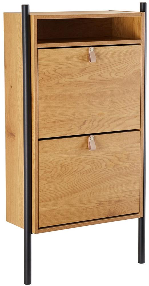 Shoe Cabinet East Rakvere | size: Length: 26cm, Width: 55.6cm, Height: 91.5cm | color: Oak | image: 1 | variant: 1005957