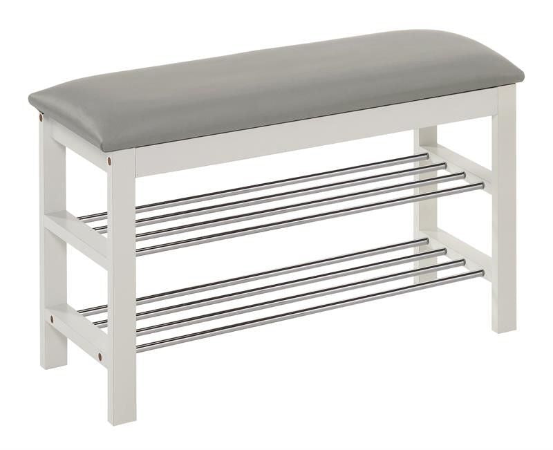 Shoe Rack ST11 | size: Width: 81cm, Height: 48cm, Depth: 31cm | color: White/Grey | image: 1 | variant: 1000574