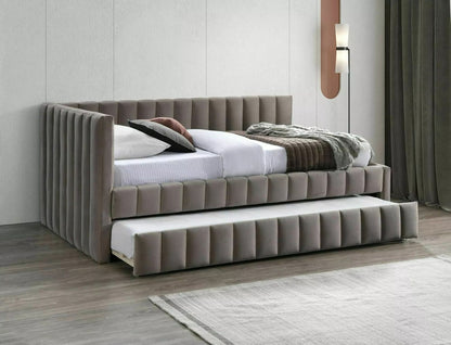 Single Bed Alfie | size: Length: 216cm, Width: 133cm, Height: 95cm | color: Beige | image: 1 | variant: 1010242