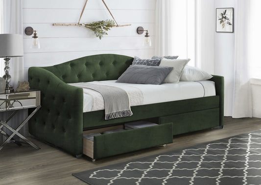 Single Bed Aloha | size: Length: 221cm, Width: 98cm, Height: 93cm | color: Green | image: 1 | variant: 1010209