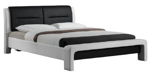 Single Bed Cassandra | size: Length: 231cm, Width: 132cm, Height: 91cm | color: White/Black | image: 1 | variant: 1010956