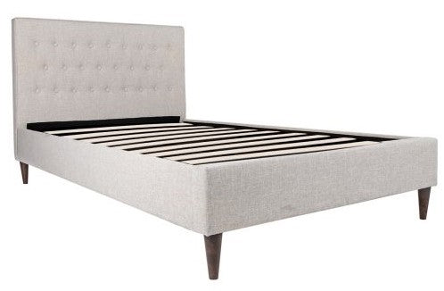 Single Bed Emilia 2 | size: Length: 219cm, Width: 126.5cm, Height: 105cm | color: Beige | image: 2 | variant: 1011687