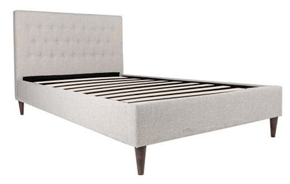 Single Bed Emilia 4 | size: Length: 219cm, Width: 96.5cm, Height: 105cm | color: Beige | image: 2 | variant: 1012329