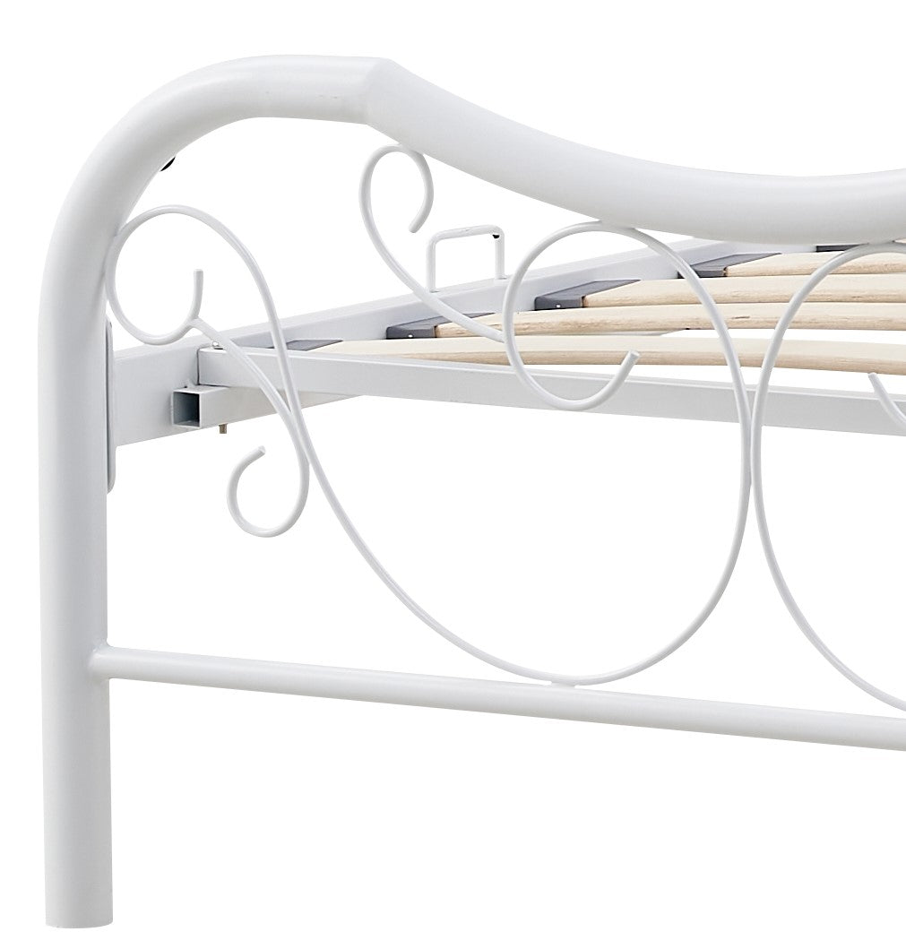 Single Bed Fabrizia | size: Length: 209cm, Width: 92cm, Height: 115cm | color: White/Grey | image: 3 | variant: 1014073