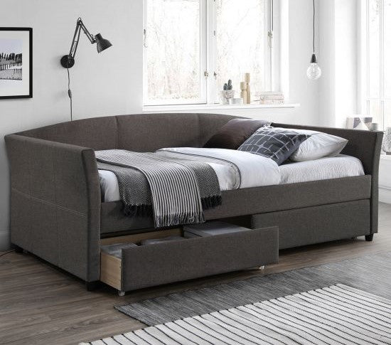 Single Bed Genesis 1 | size: Length: 220cm, Width: 98cm, Height: 78cm | color: Gray | image: 1 | variant: 1012058