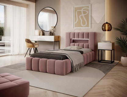 Single Bed Lamica 1 | size: Length: 234cm, Width: 108cm, Height: 92cm | color: Nube | image: 0 | variant: 1010433