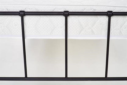 Single Bed Linda 1 | size: Length: 209cm, Width: 94cm, Height: 93cm | color: Black | image: 6 | variant: 1012625