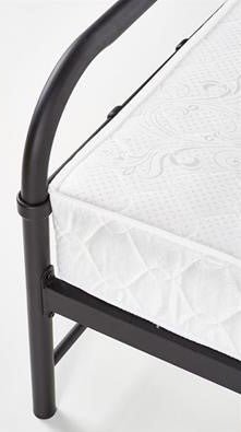 Single Bed Linda 1 | size: Length: 209cm, Width: 94cm, Height: 93cm | color: Black | image: 7 | variant: 1012625