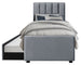 Single Bed Nairobi | size: Length: 221cm, Width: 96cm, Height: 122cm | color: Gray | image: 0 | variant: 1003433